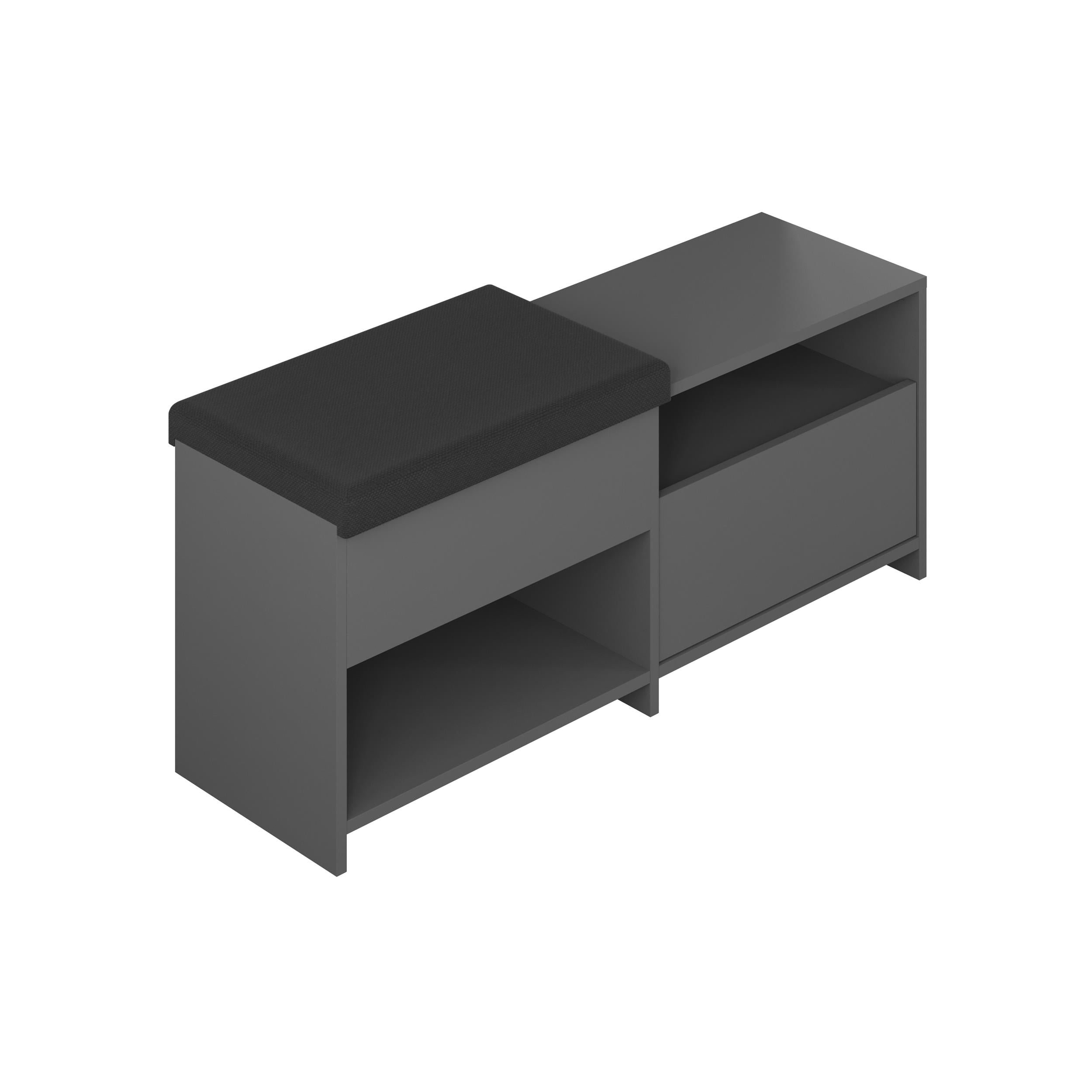 Banc à chaussures Filux – Banc de couloir moderne avec rangement