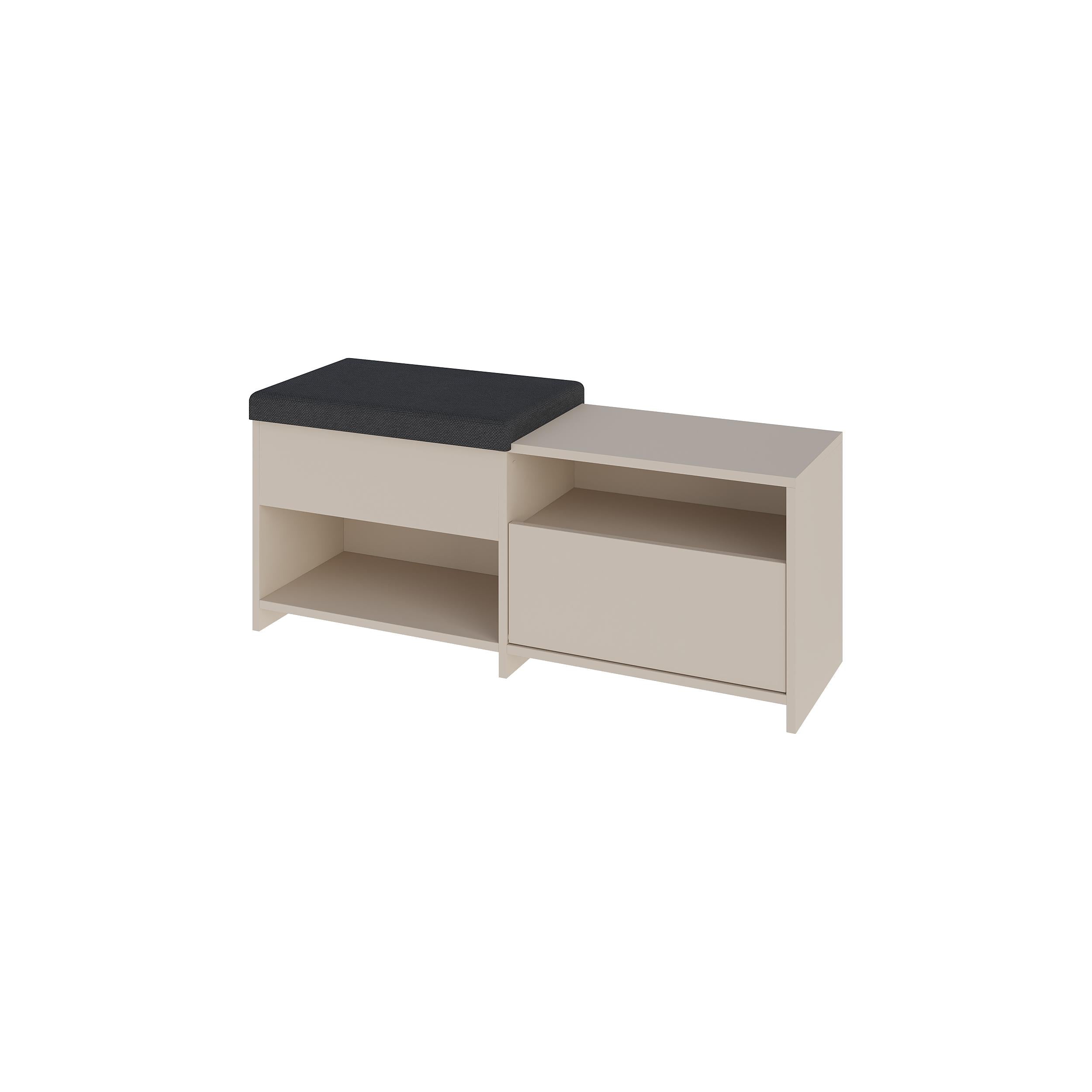 Banc à chaussures Filux – Banc de couloir moderne avec rangement
