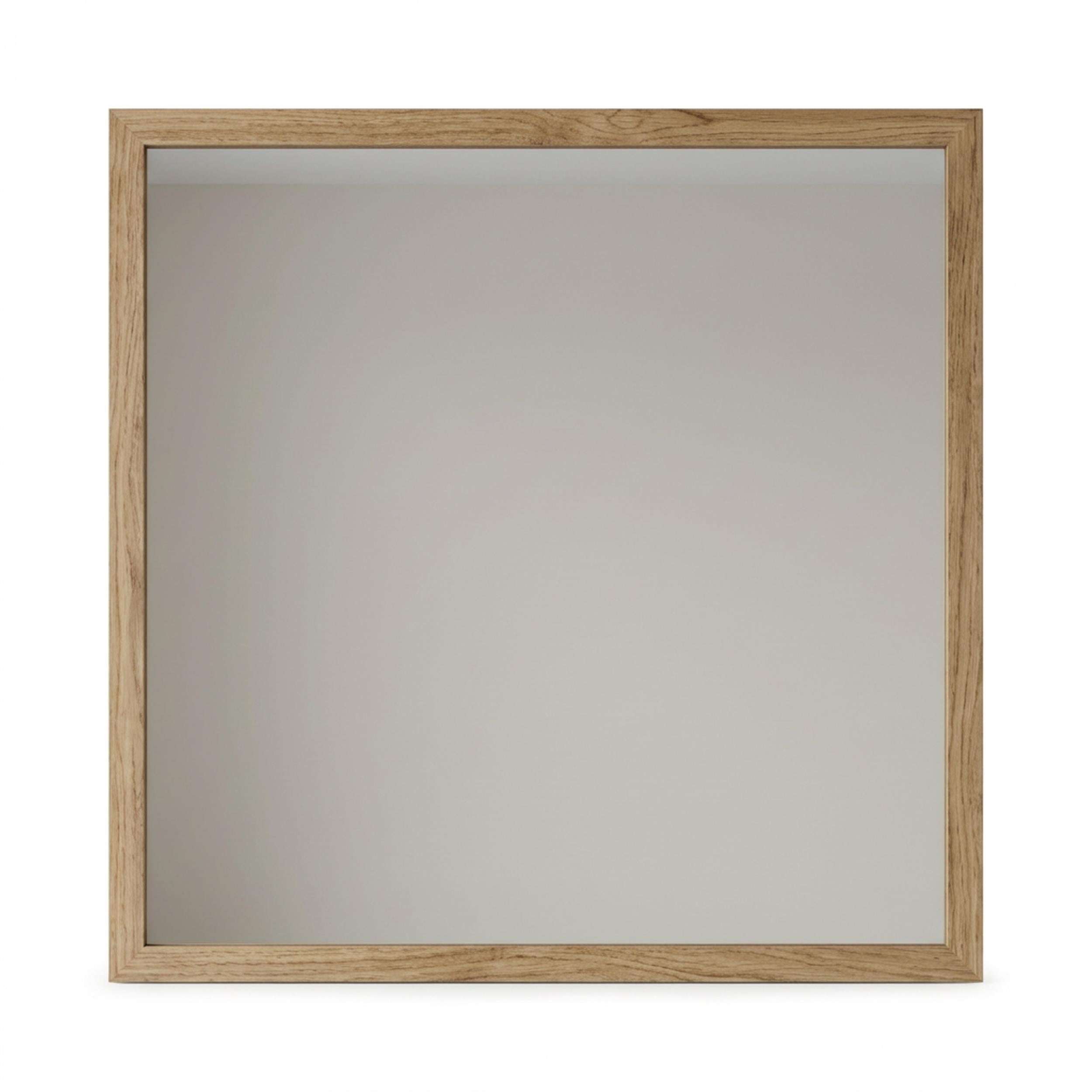 Miroir mural carré Mars Chêne Whiskey 86cm
