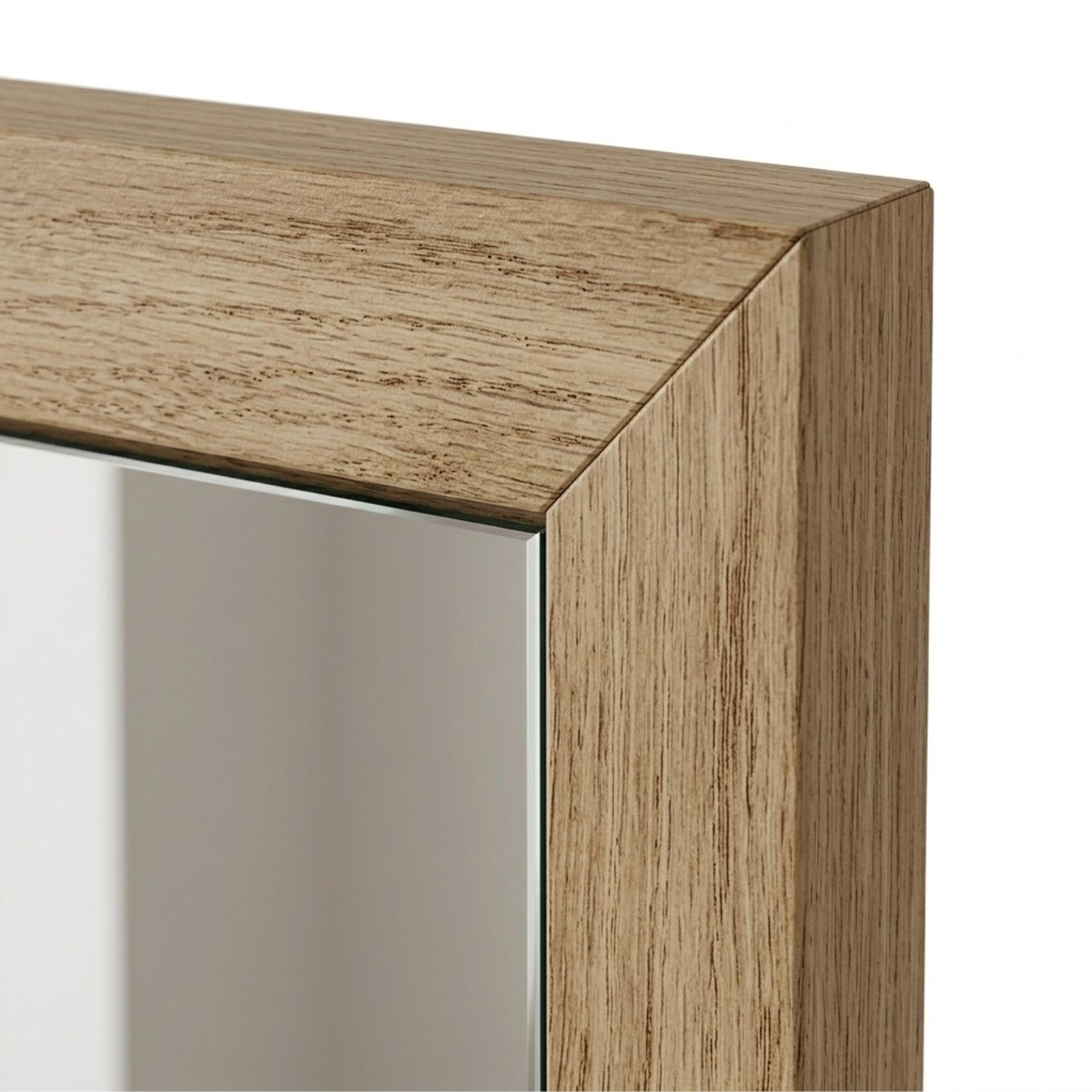 Miroir mural carré Mars Chêne Whiskey 86cm