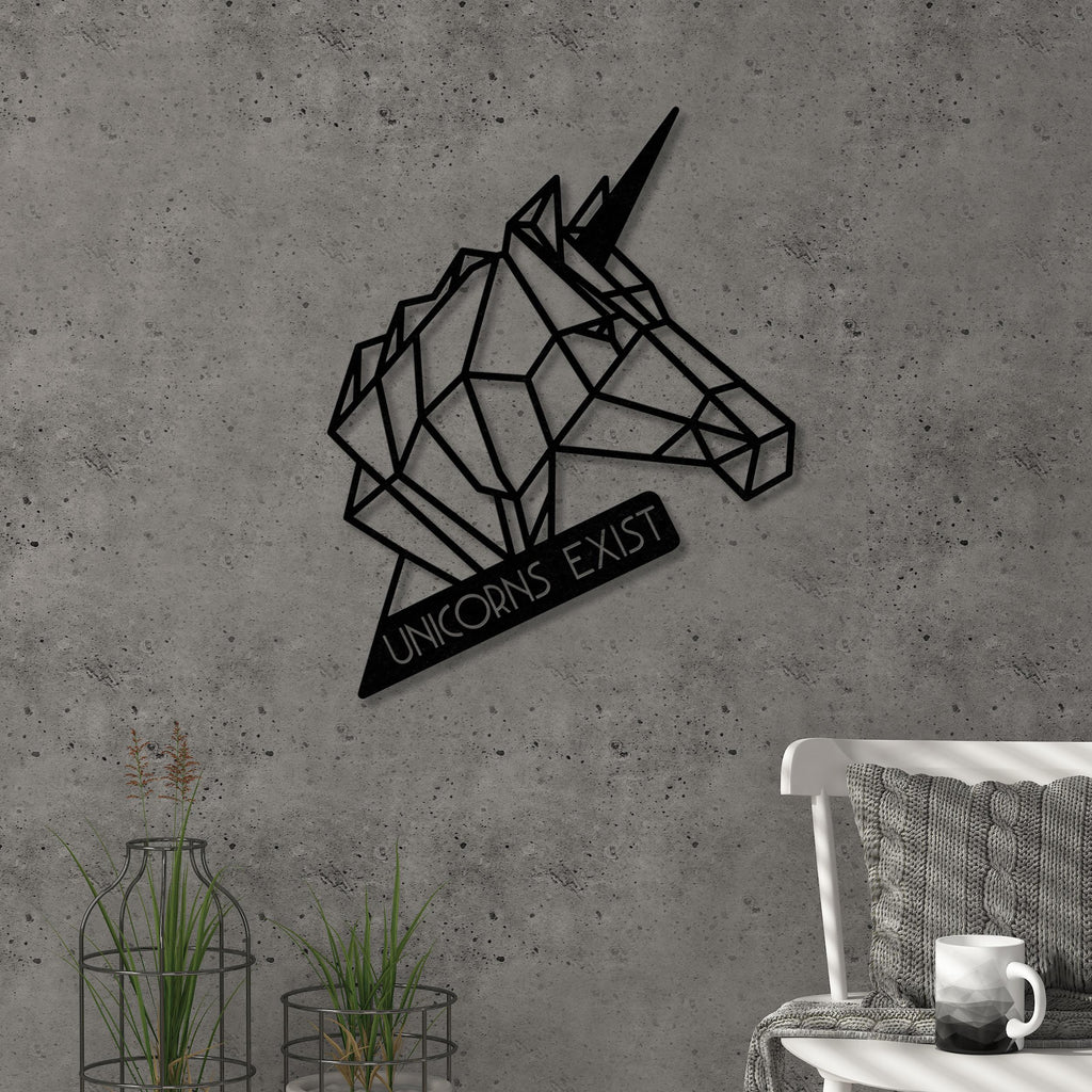Decortieliving - Metal Wall Art-no.9 Unicorn