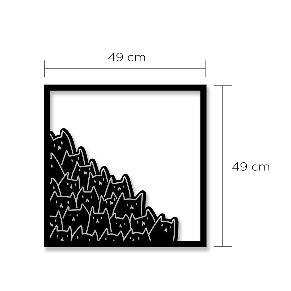 Decortieliving - Metal Wall Art-no.10 Meow