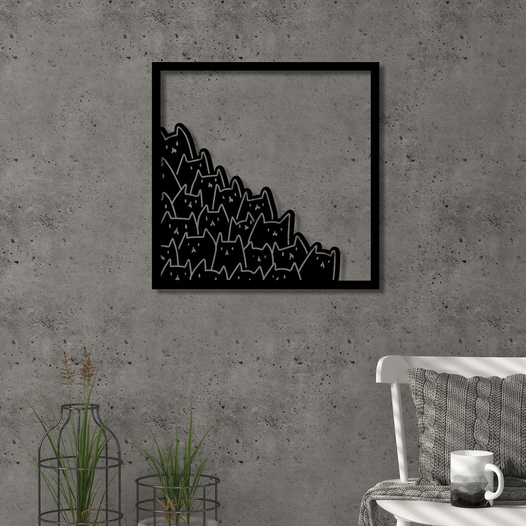 Decortieliving - Metal Wall Art-no.10 Meow