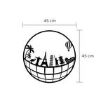 Decortieliving - Metal Wall Art-no:21 Travel