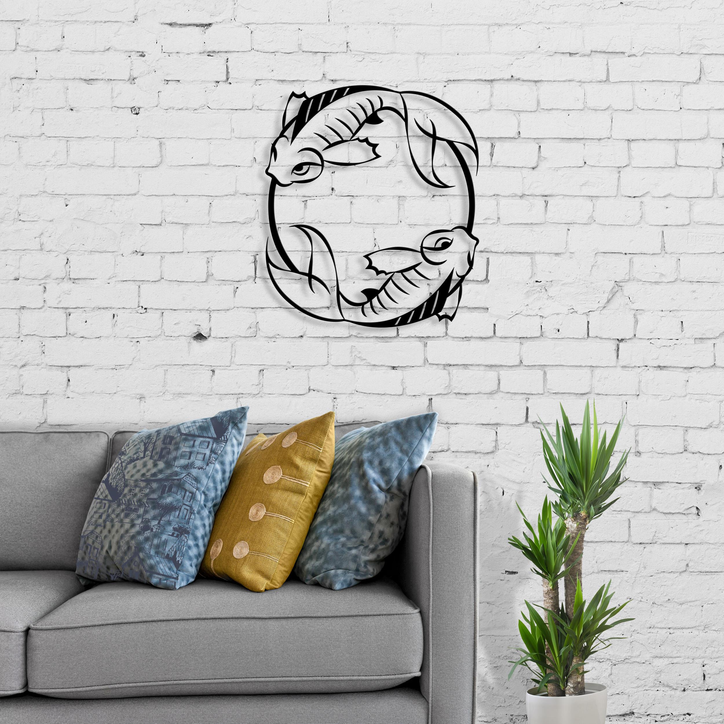 Decortieliving - Metal Wall Art-no:27 Japanese Fish