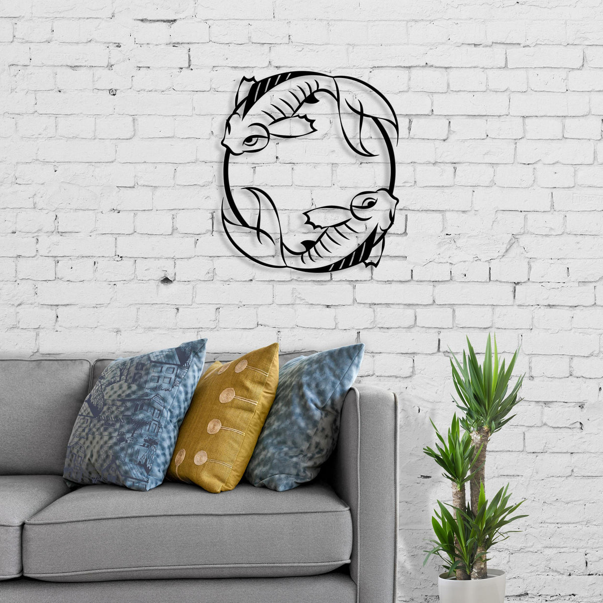 Decortieliving - Metal Wall Art-no:27 Japanese Fish