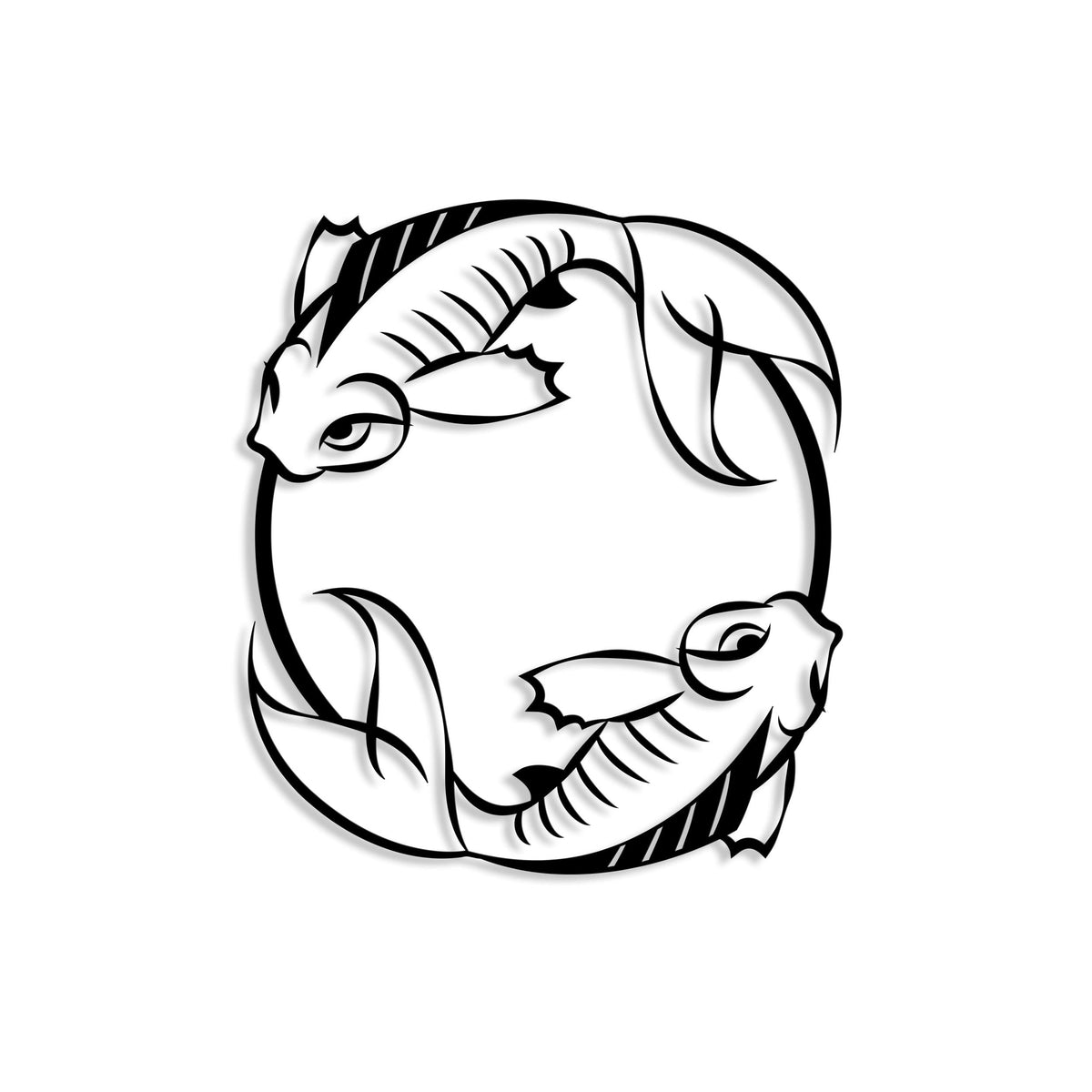 Decortieliving - Metal Wall Art-no:27 Japanese Fish