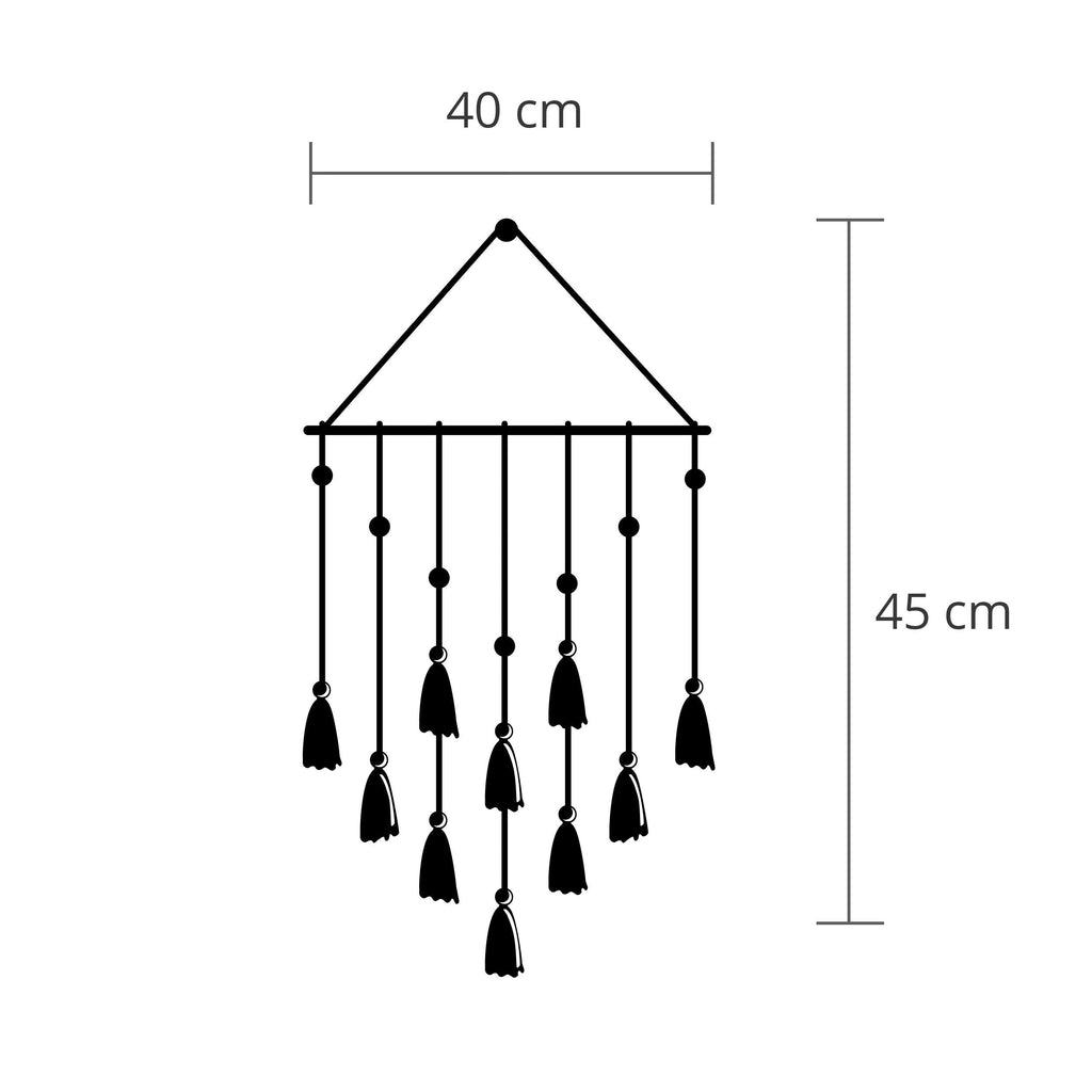 Decortieliving - Metal Wall Art-no:28 Tassel