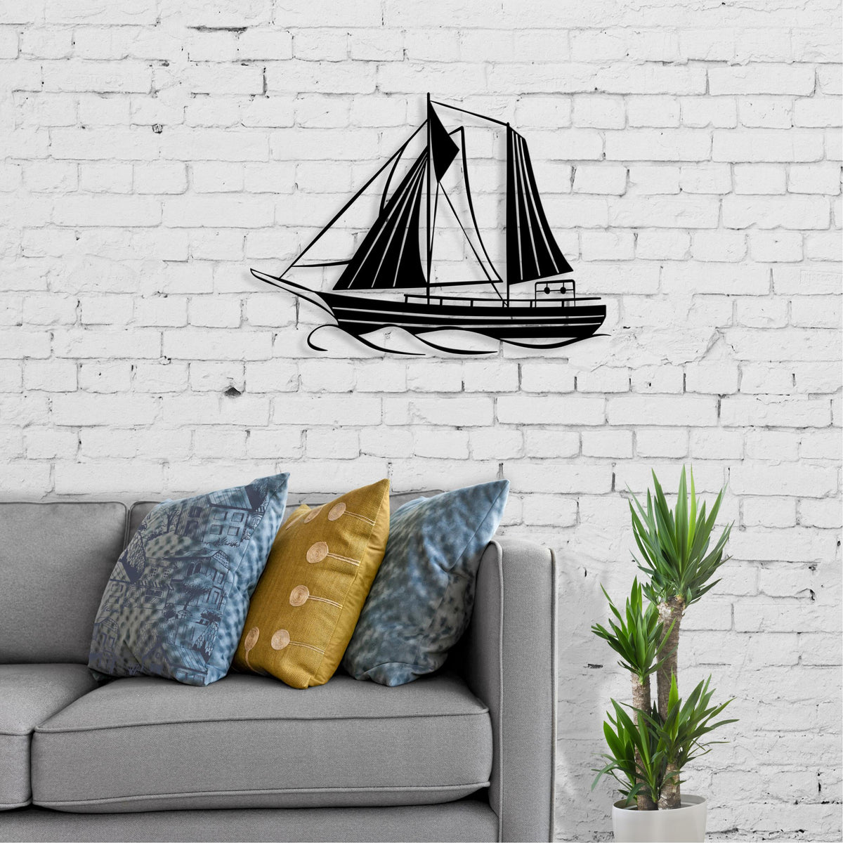 Decortieliving - Metal Wall Art-no:30 Sail