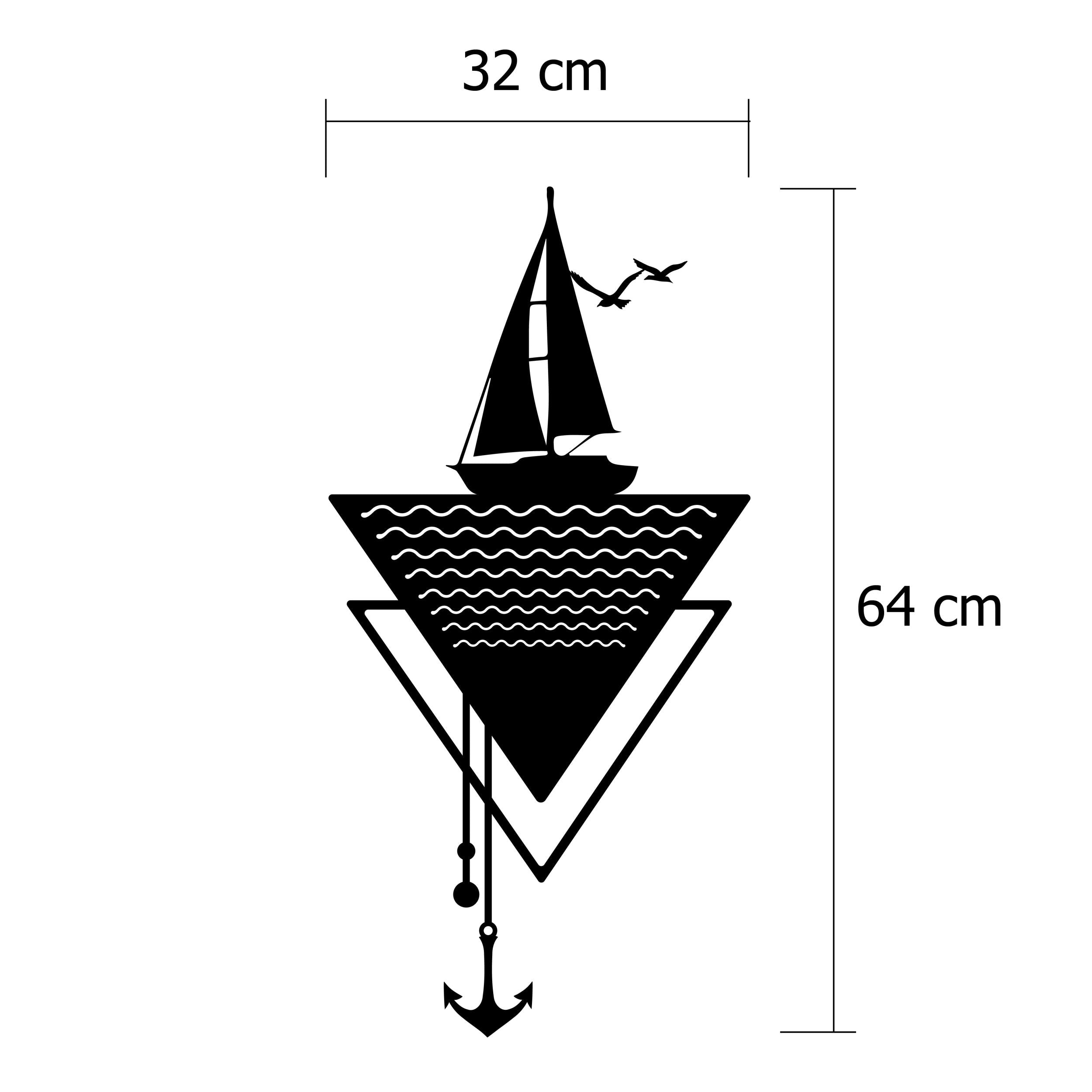 Decortieliving - Metal Wall Art-no:32 Anchor