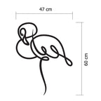 Decortieliving - Metal Wall Art-no:37 Flamingo