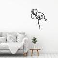 Decortieliving - Metal Wall Art-no:37 Flamingo