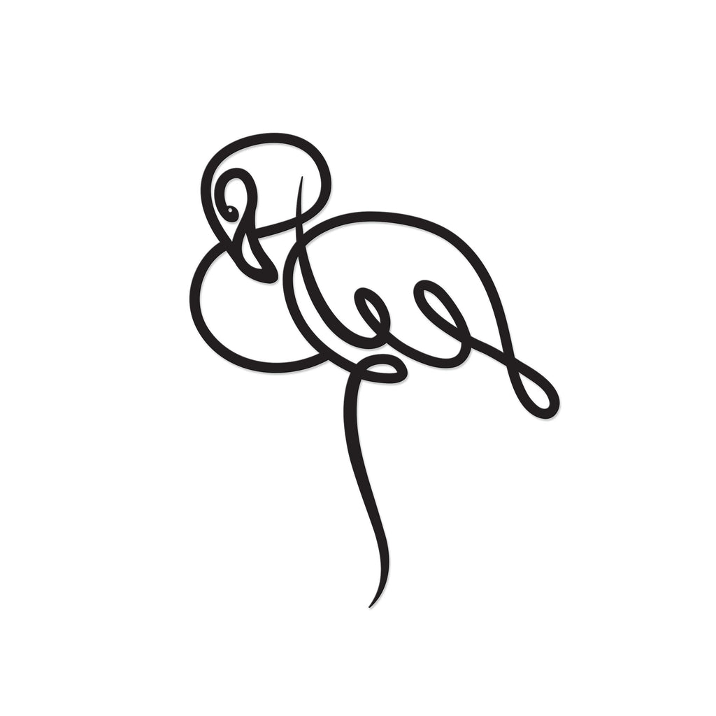 Decortieliving - Metal Wall Art-no:37 Flamingo