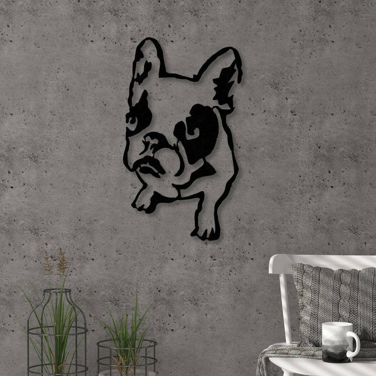 Decortieliving - Metal Wall Art-no.1 Dogo