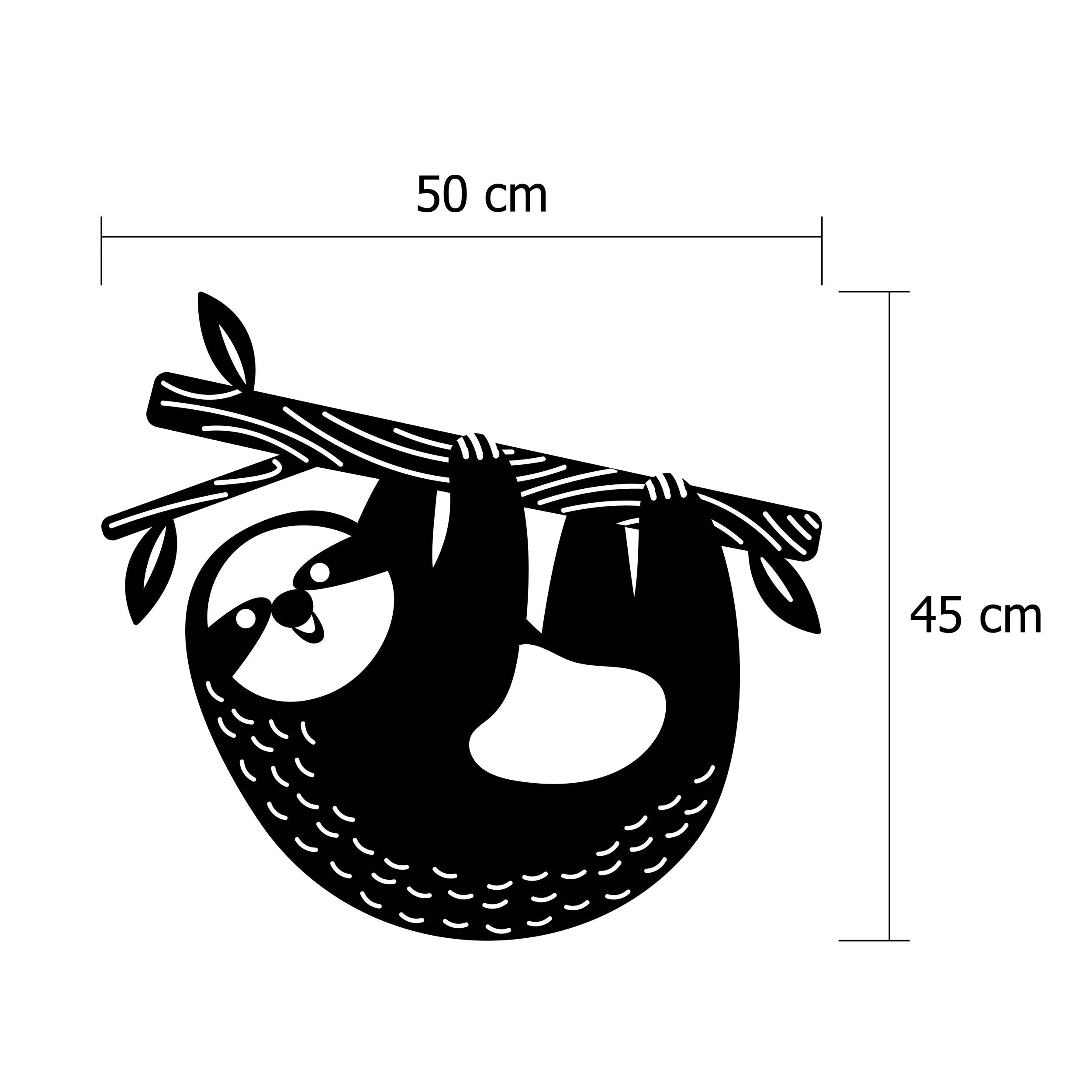Decortieliving - Metal Wall Art-no:39 Slothy