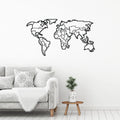 Decortieliving - Metal Wall Art-no:41 World Map