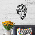 Decortieliving - Metal Wall Art-no:43 Woman In Flowers