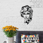 Decortieliving - Metal Wall Art-no:43 Woman In Flowers