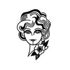 Decortieliving - Metal Wall Art-no:43 Woman In Flowers