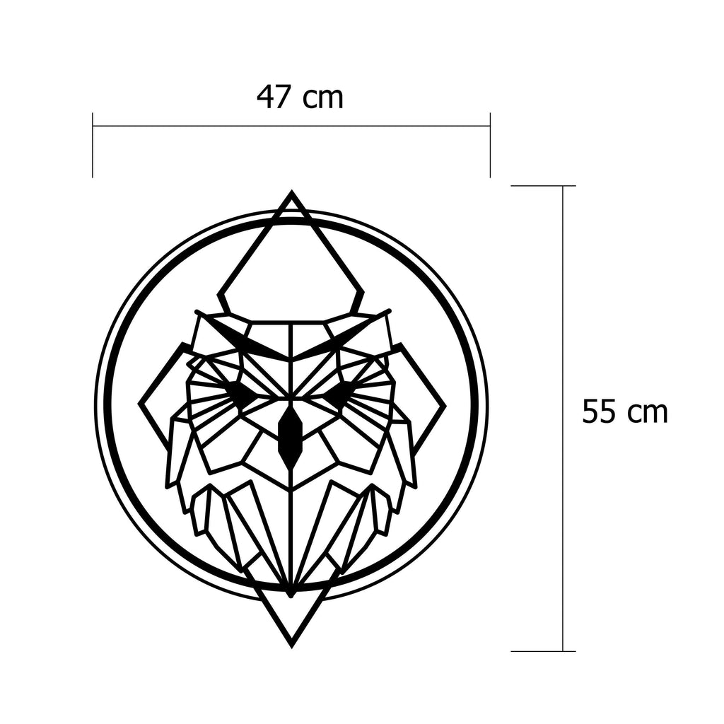 Decortieliving - Metal Wall Art-no:45 Owly