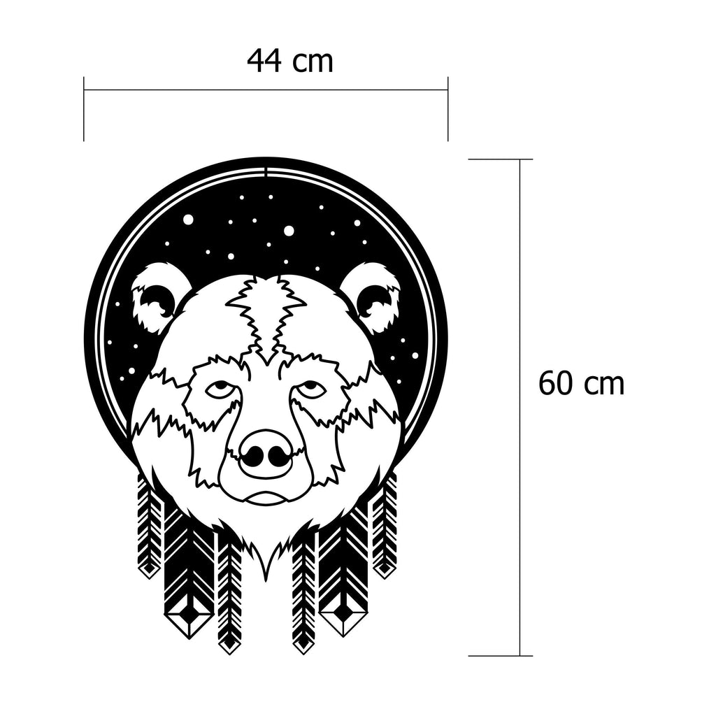 Decortieliving - Metal Wall Art-no:46 Bear