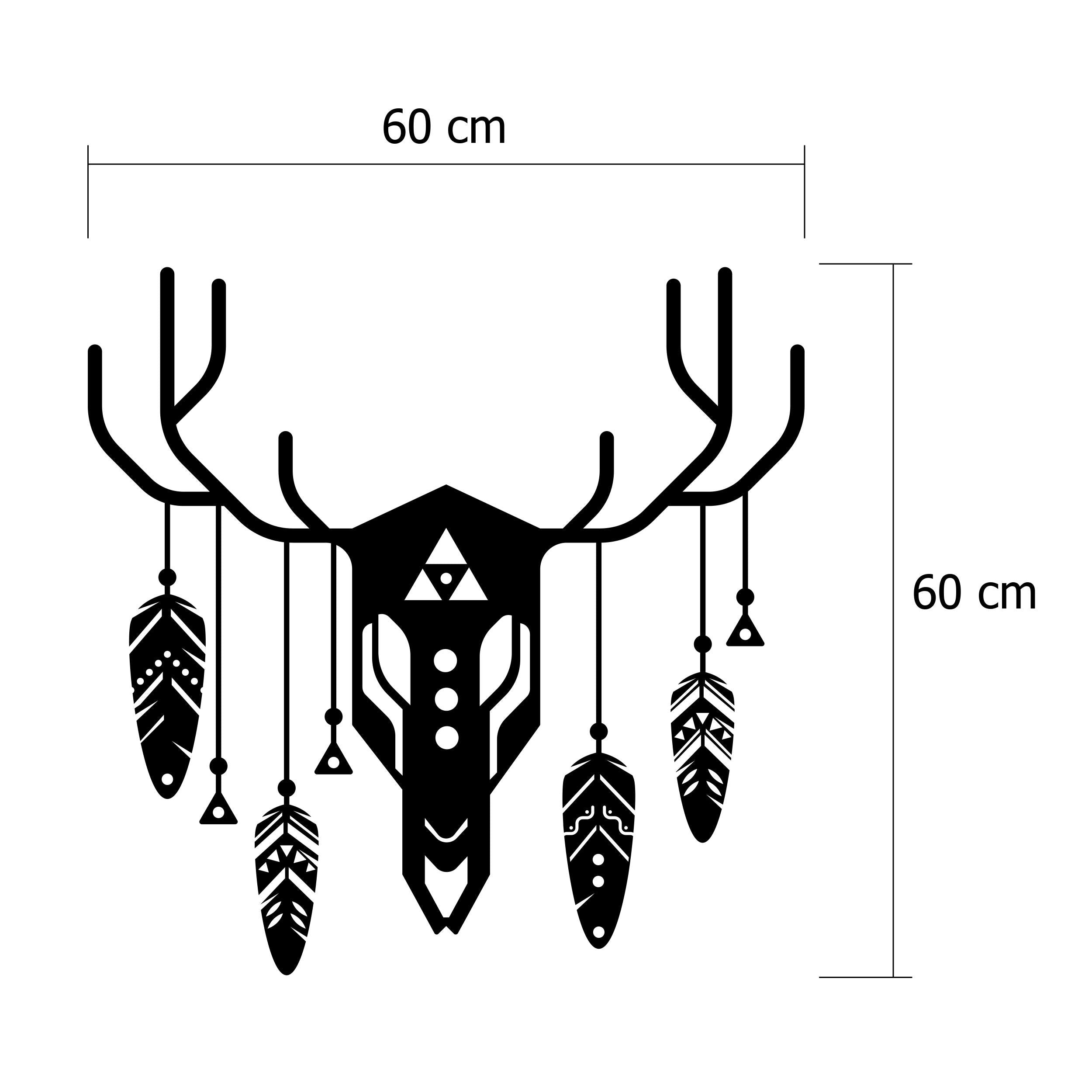 Decortieliving - Metal Wall Art-no:47 Deer Totem