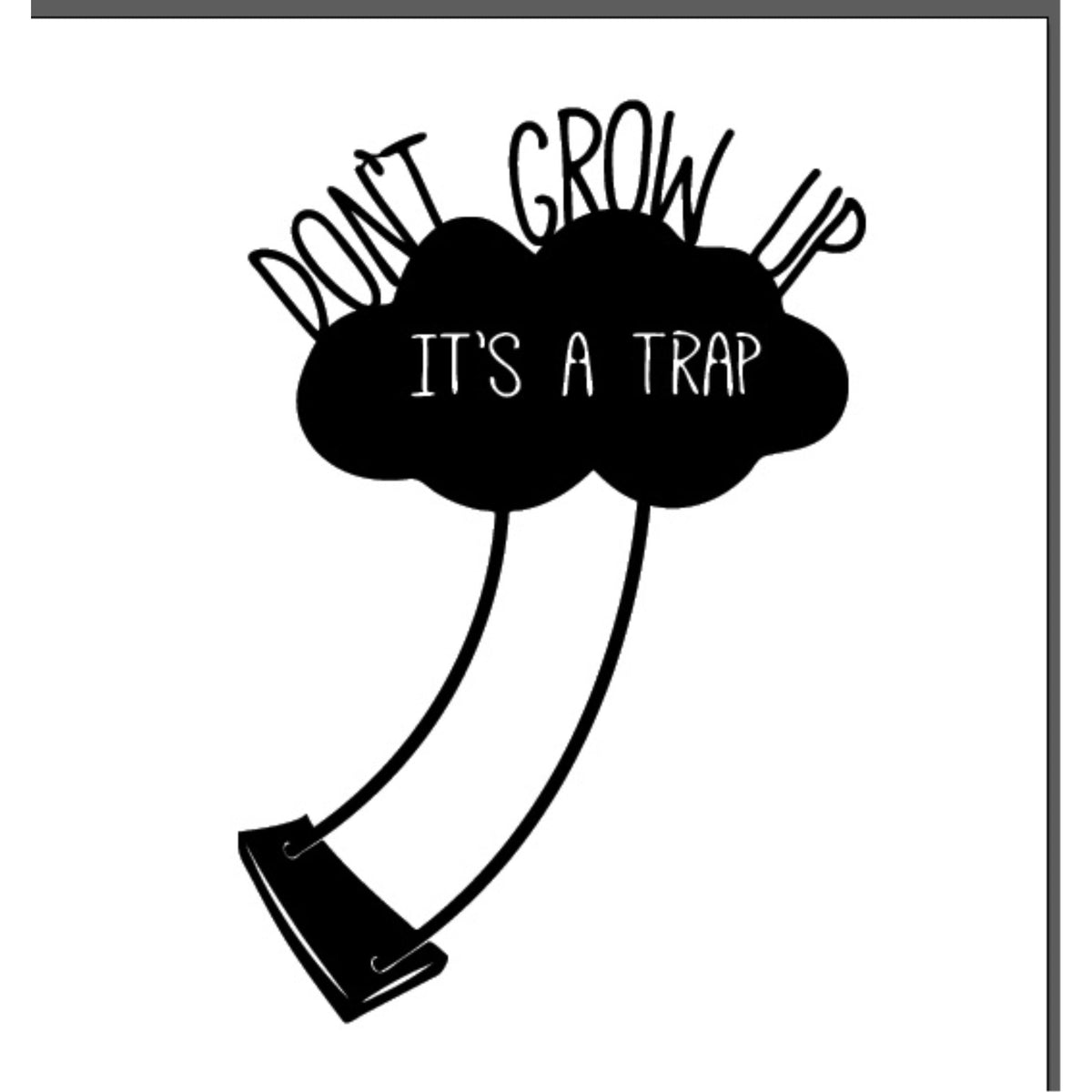 Decortieliving - Metal Wall Art-no.2 Dont Grow Up