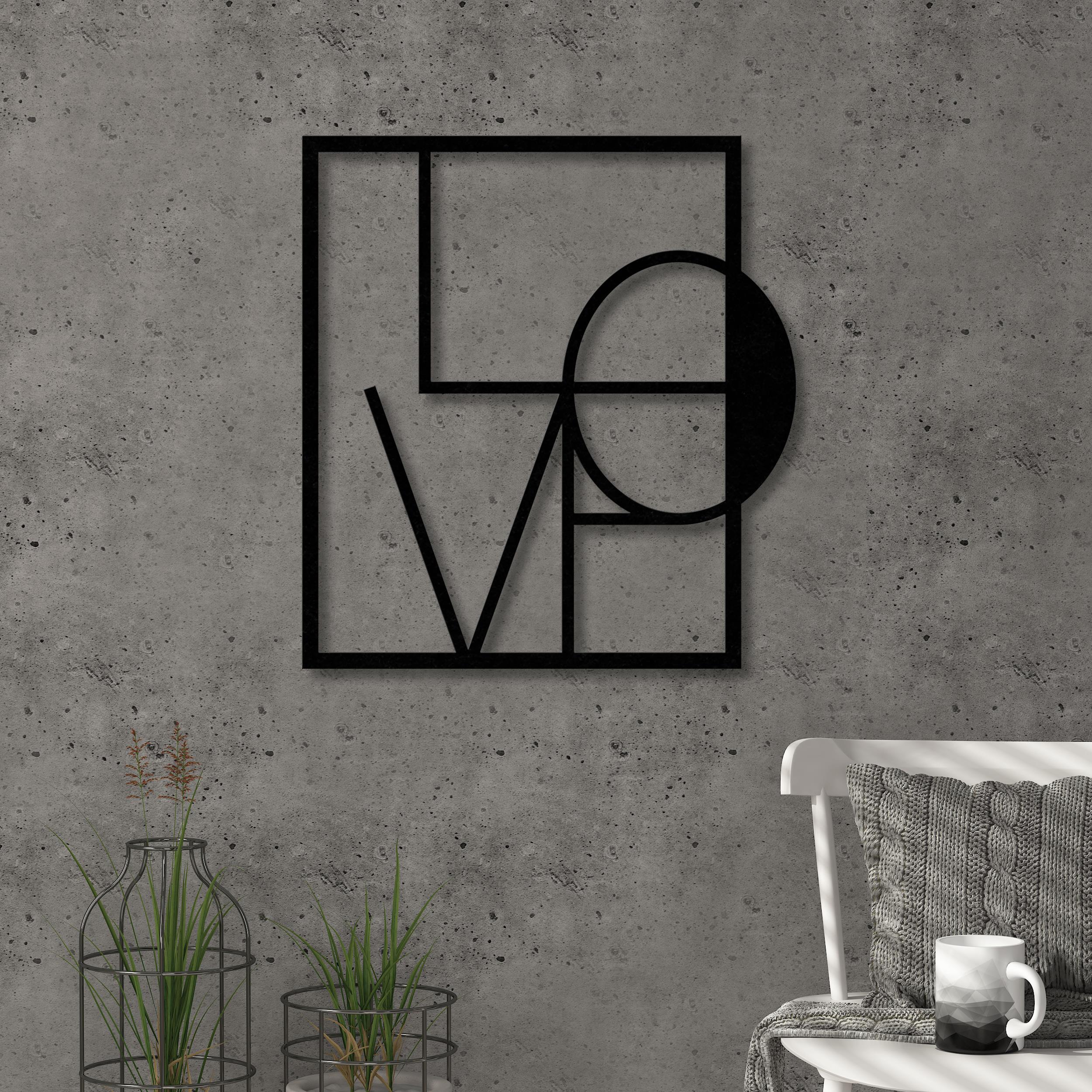 Decortieliving - Metal Wall Art-no.5 Love