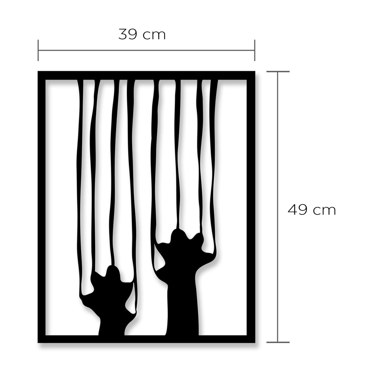 Decortieliving - Metal Wall Art-no.7 Scratch
