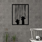 Decortieliving - Metal Wall Art-no.7 Scratch