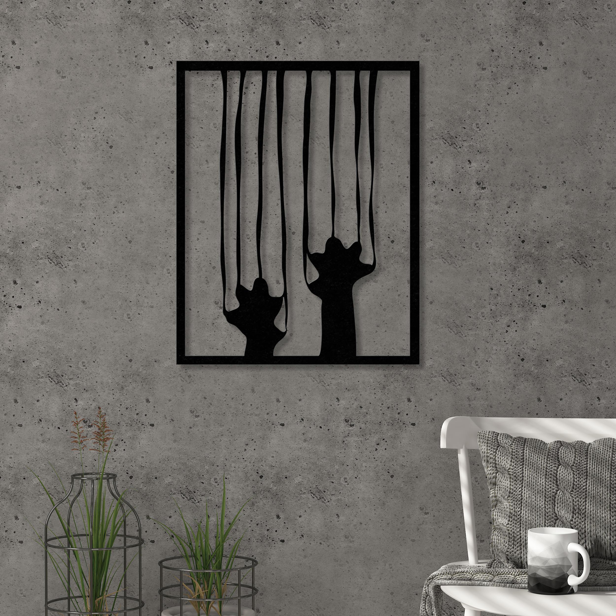 Decortieliving - Metal Wall Art-no.7 Scratch