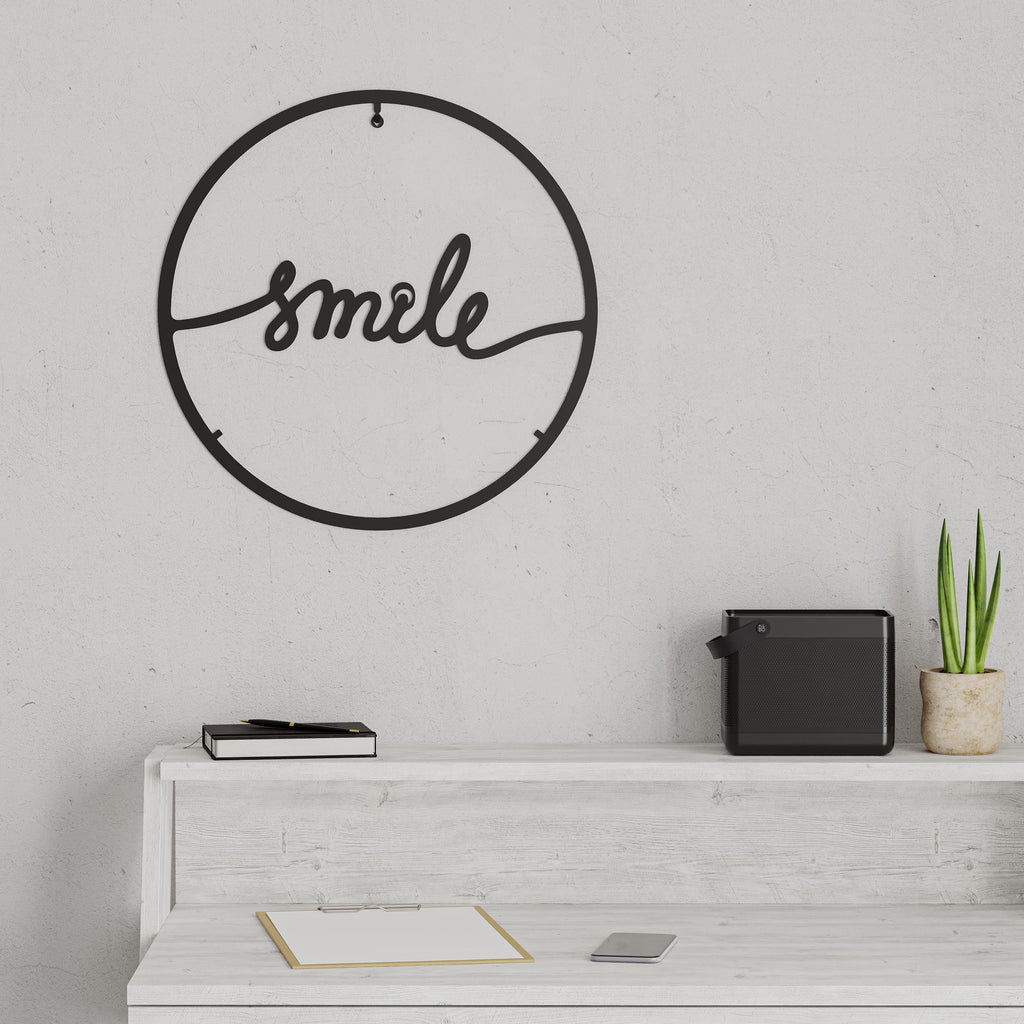 Decortieliving - Metal Wall Art-no.8 Smile