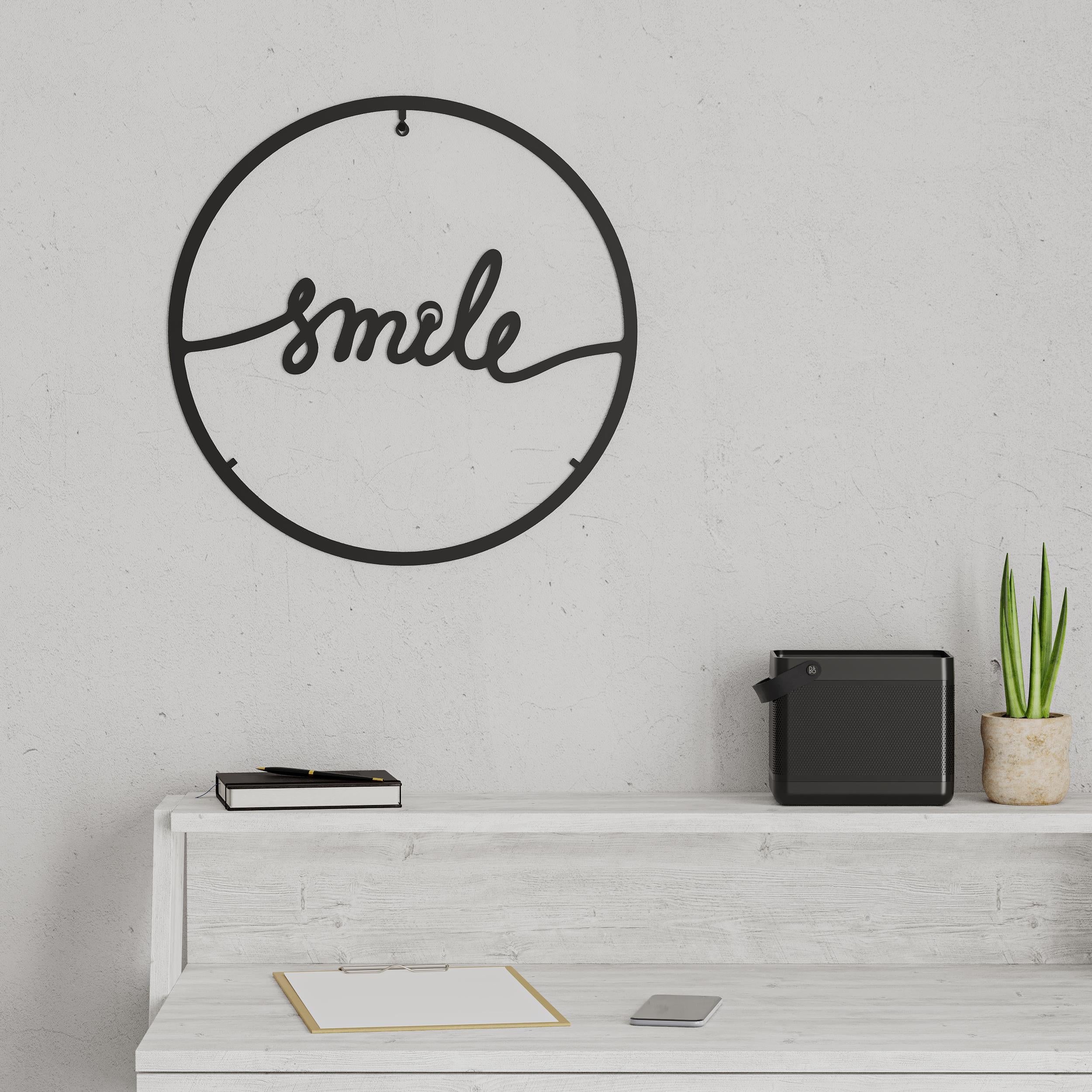 Decortieliving - Metal Wall Art-no.8 Smile