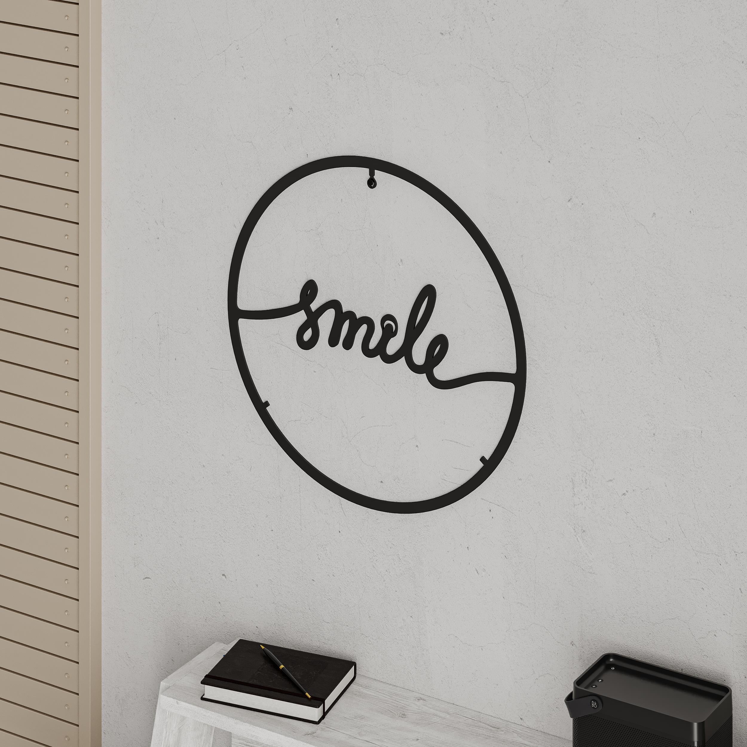 Decortieliving - Metal Wall Art-no.8 Smile