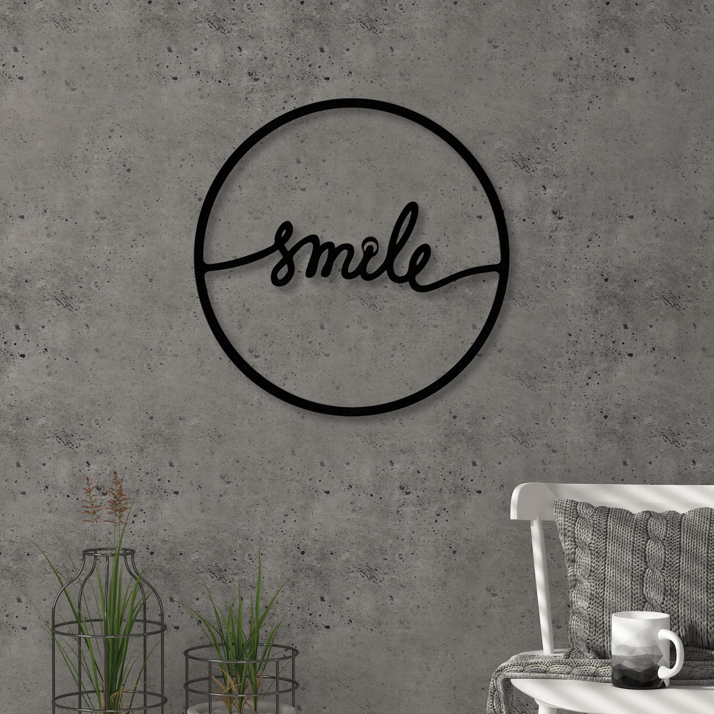 Decortieliving - Metal Wall Art-no.8 Smile