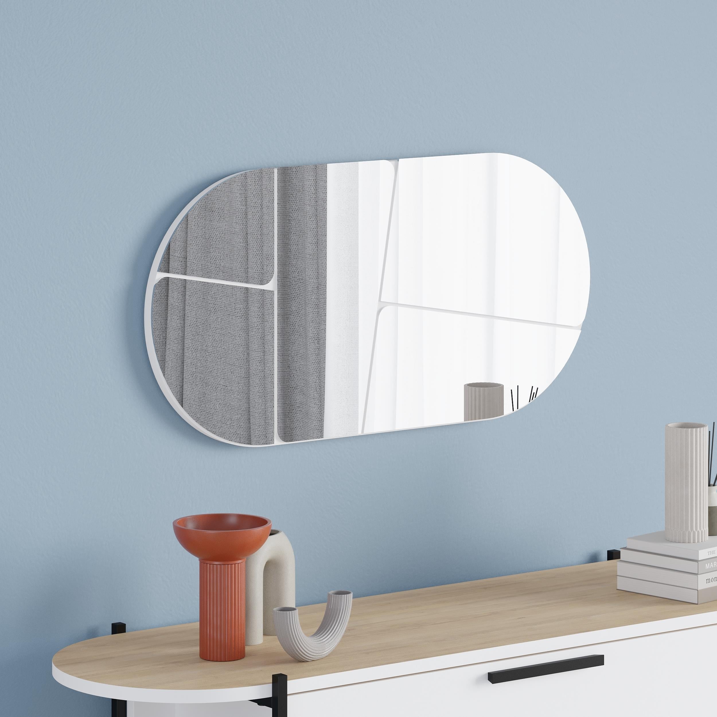 Miroir mural rond Otis White