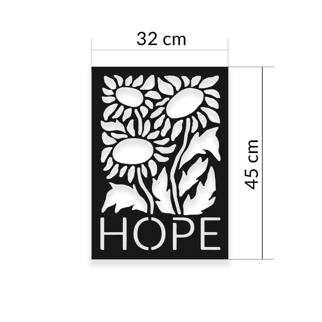 Decortieliving - Metal Wall Art - Hope