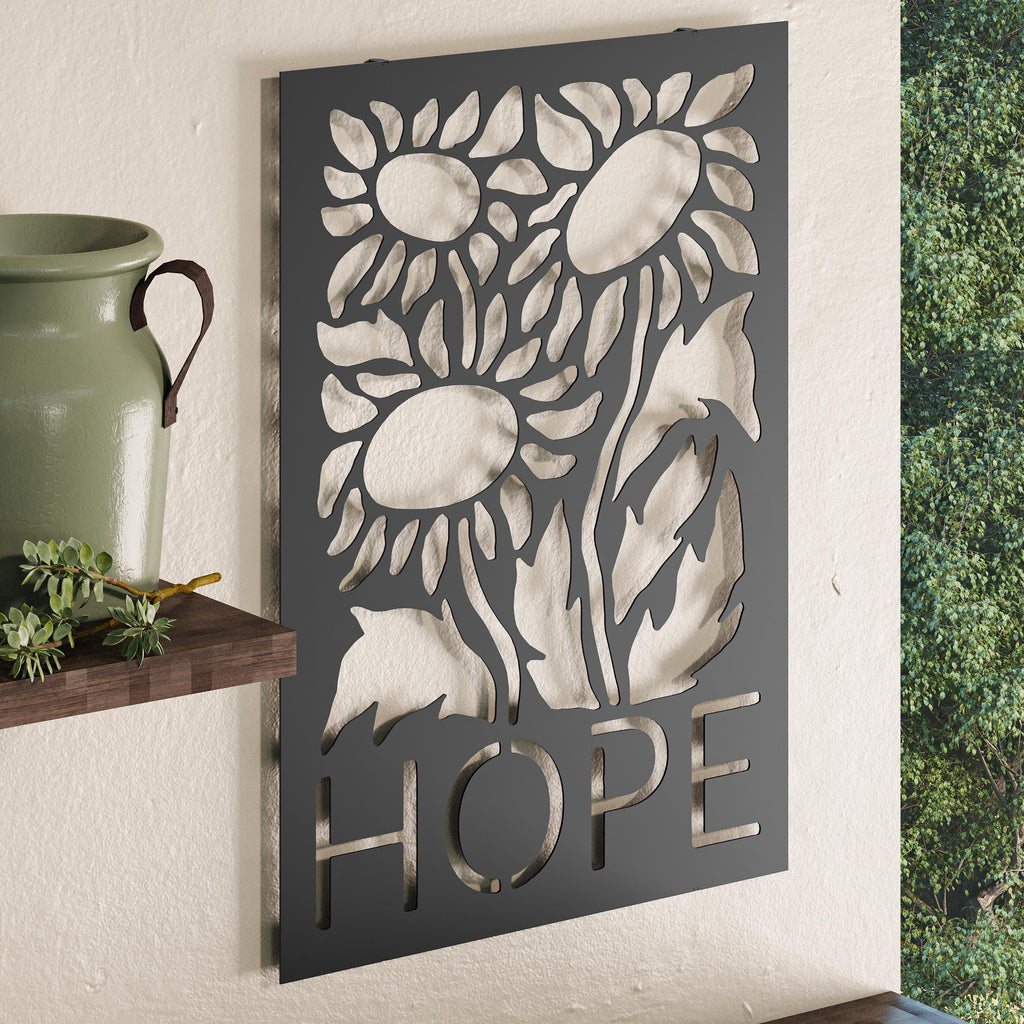 Decortieliving - Metal Wall Art - Hope