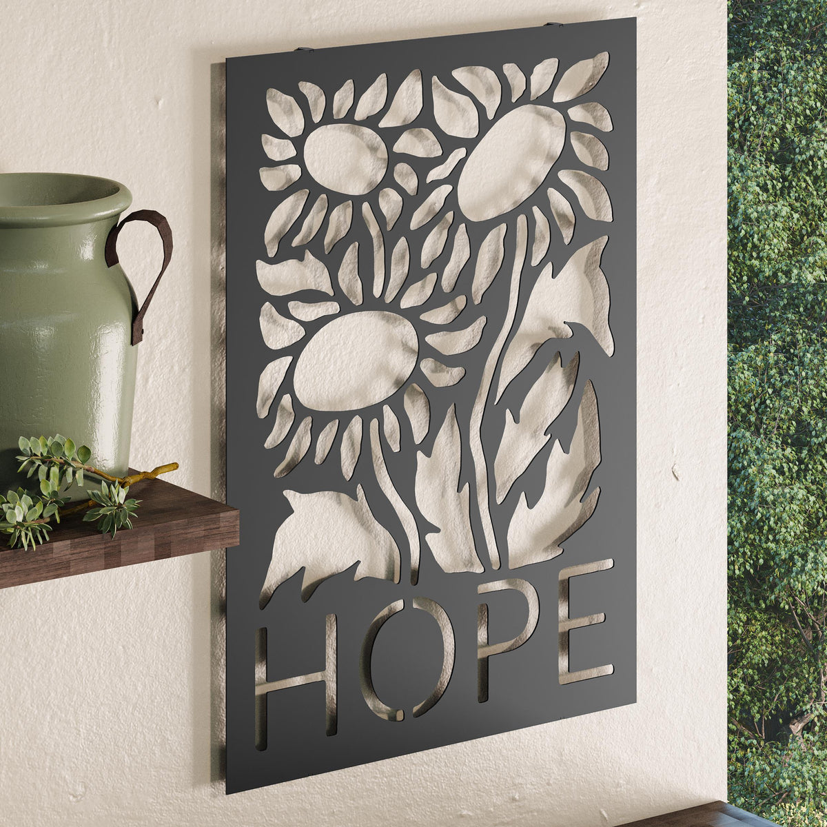 Decortieliving - Metal Wall Art - Hope