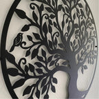 Decortieliving - Metal Wall Art- Tree with Birds 45cm
