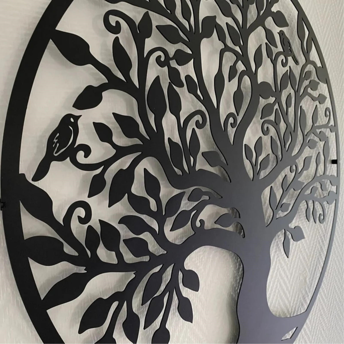 Decortieliving - Metal Wall Art- Tree with Birds 45cm