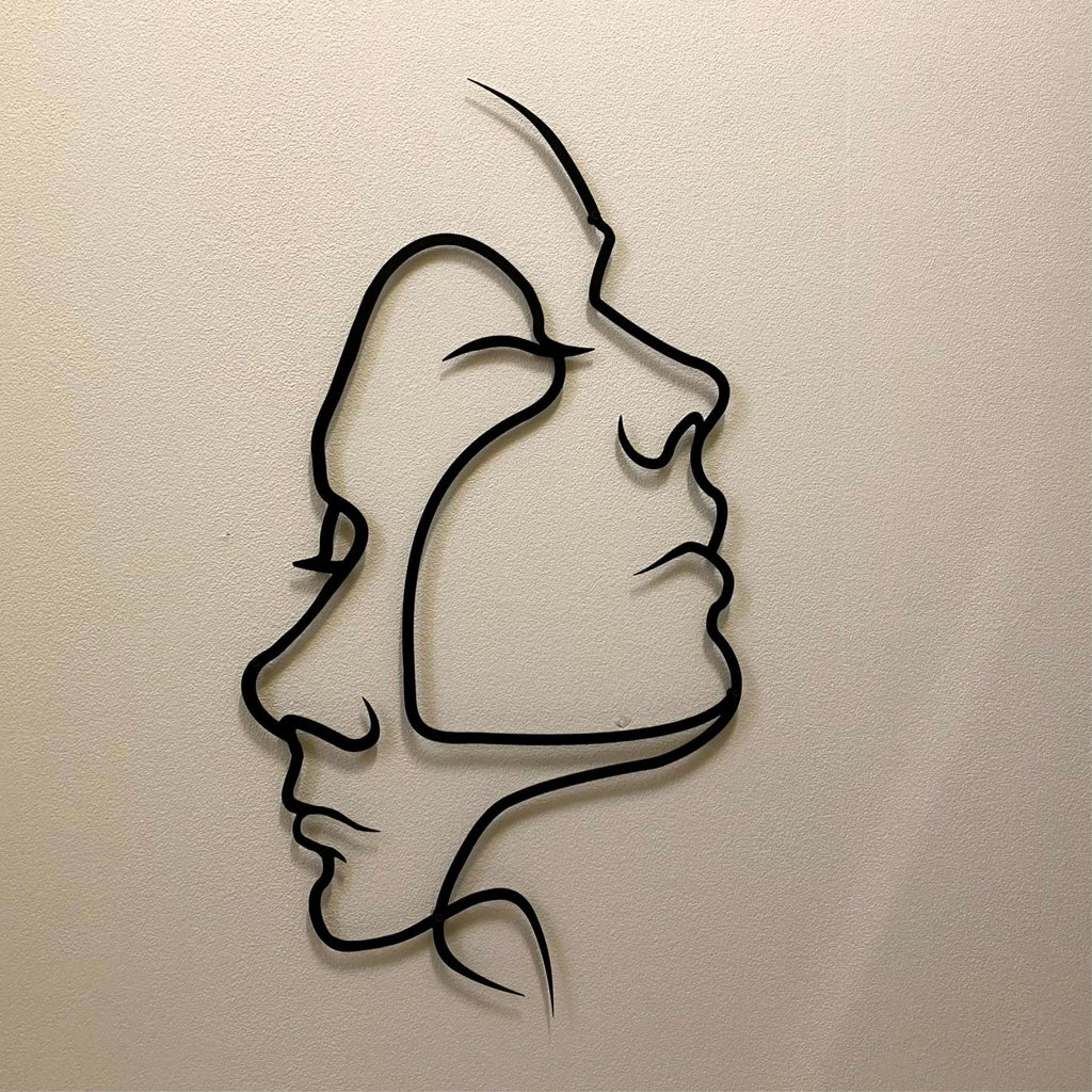 Décoration murale en métal - Two Face 75x42 cm