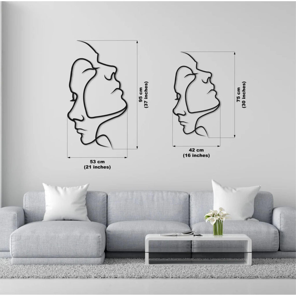 Décoration murale en métal - Two Face 75x42 cm