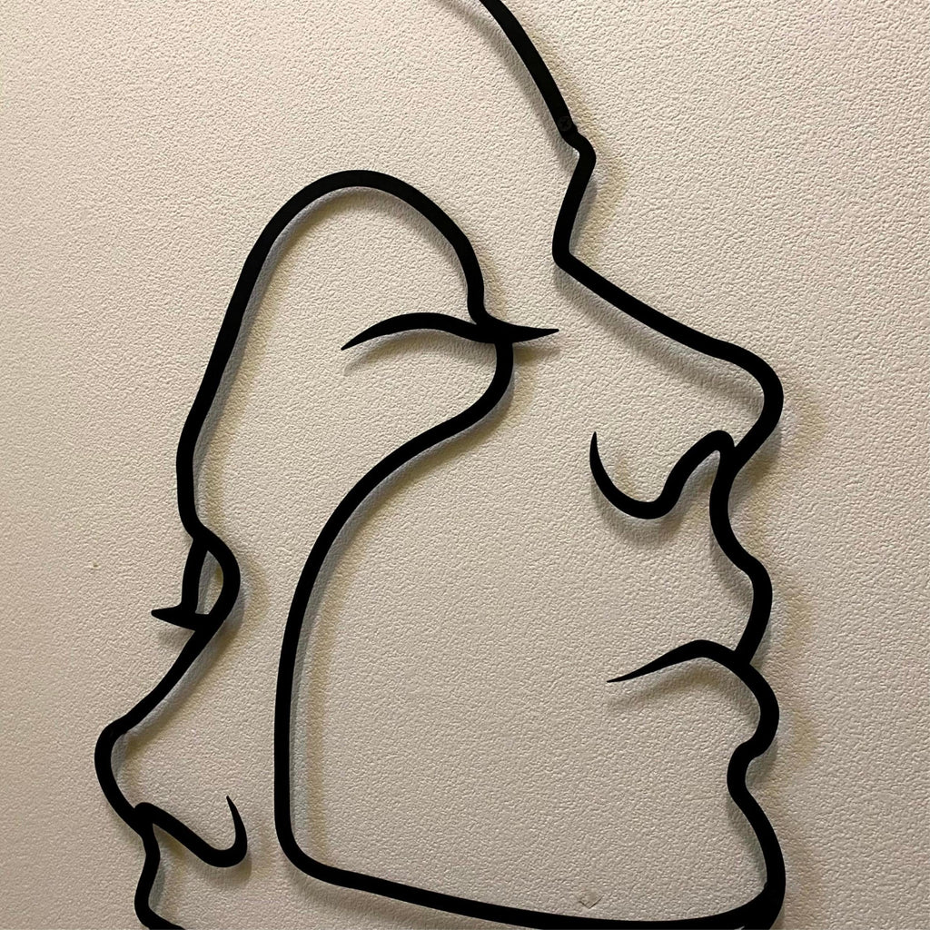 Décoration murale en métal - Two Face 75x42 cm
