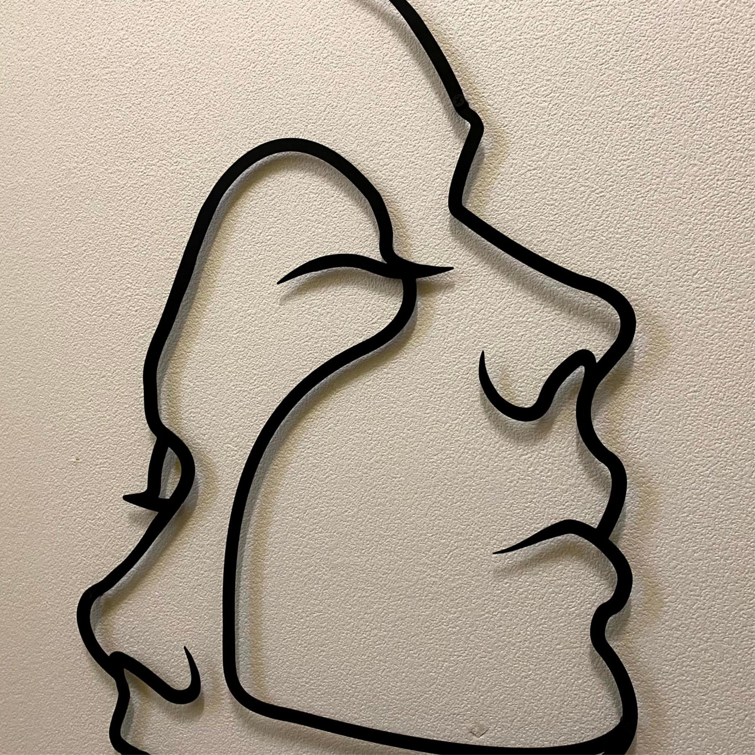 Décoration murale en métal - Two Face 75x42 cm