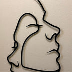 Decortieliving - Metal Wall Art-Two Face 75x42 Cm