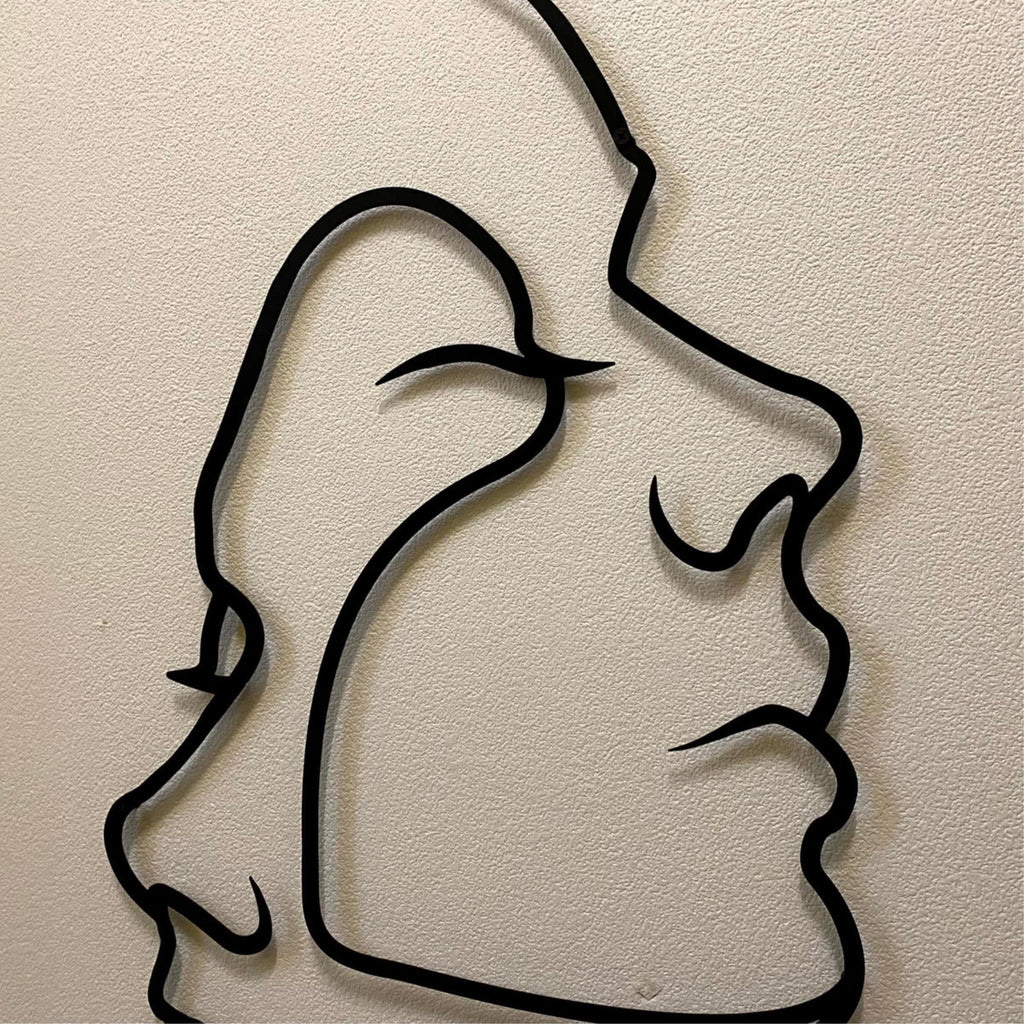 Décoration murale en métal - Two Face 95x53 cm