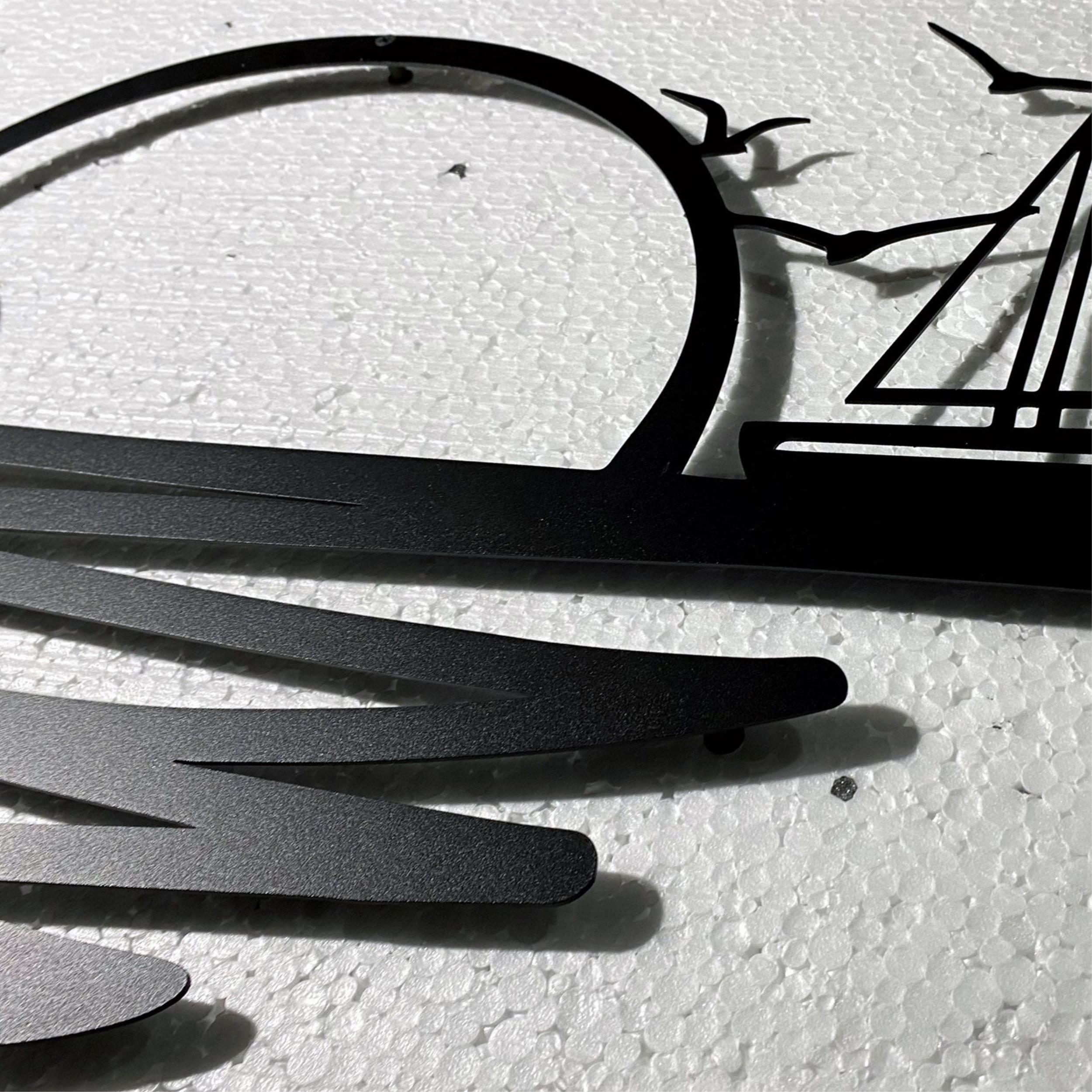 Décoration murale en métal - Soleil Levant 75x37 cm