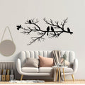 Décoration murale en métal - Oiseaux sur une branche 75x37cm