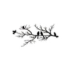 Decortieliving - Metal Wall Art - Birds on the Branch 120x55 Cm